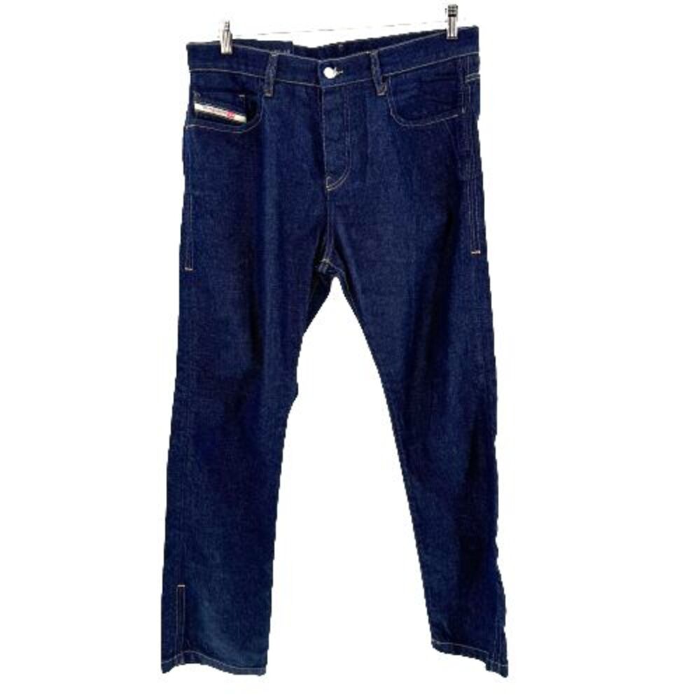 Diesel Men's Jeans D-Viker Straight Button Fly 34x32 Dark Wash Made in Itay New